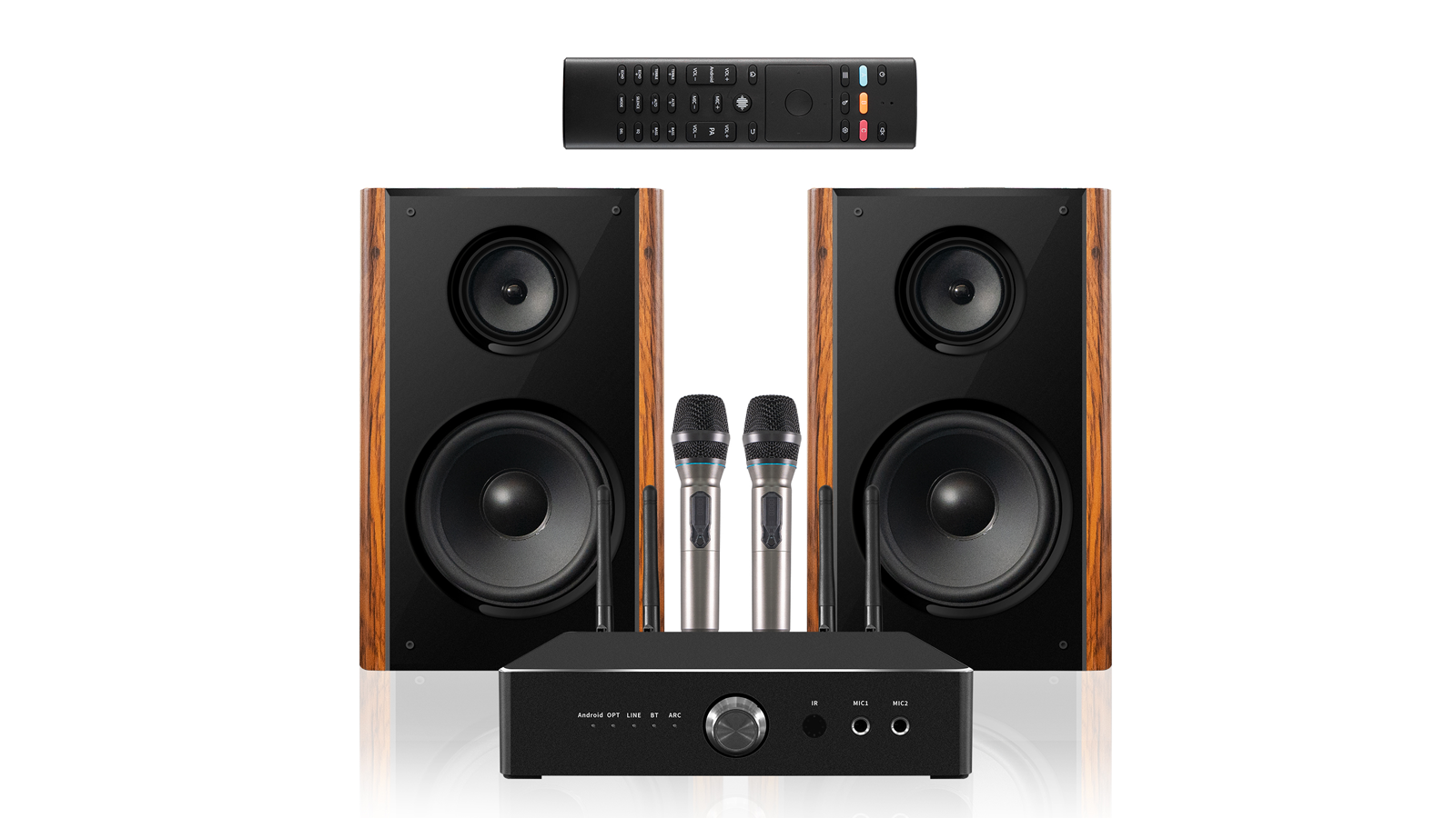 HLQ مكبر للصوت السلطة مع نظام كاريوكي 600W و 300W KTV